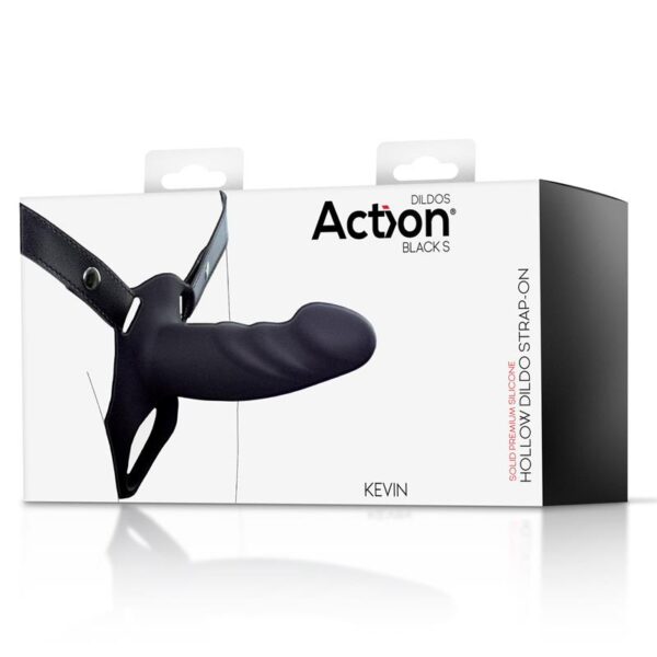 Strap-On with Hollow Dildo Premium Silicone Size S Black - Image 10