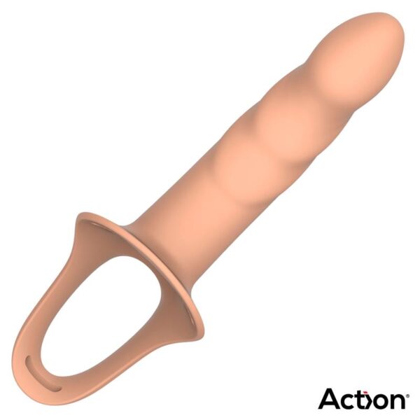Strap-On with Hollow Dildo Premium Silicone Size L Flesh - Image 6