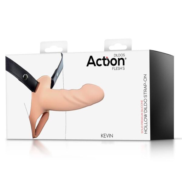 Strap-On with Hollow Dildo Premium Silicone Size S Flesh - Image 10