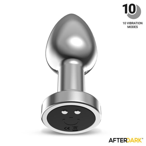 Dimpor Chrome Anal Plug with Vibration and Magnetic USB Size L - Image 3