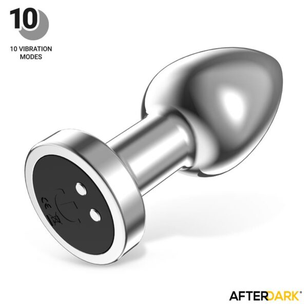 Dimpor Chrome Anal Plug with Vibration and Magnetic USB Size M - Image 4