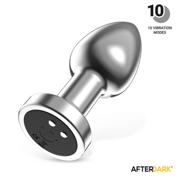 Dimpor Chrome Anal Plug with Vibration and Magnetic USB Size S - Image 3