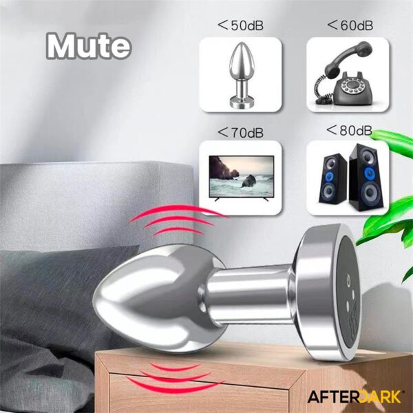 Dimpor Chrome Anal Plug with Vibration and Magnetic USB Size S - Image 8