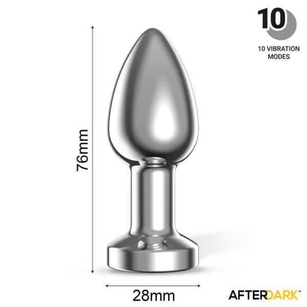 Dimpor Chrome Anal Plug with Vibration and Magnetic USB Size S - Image 11