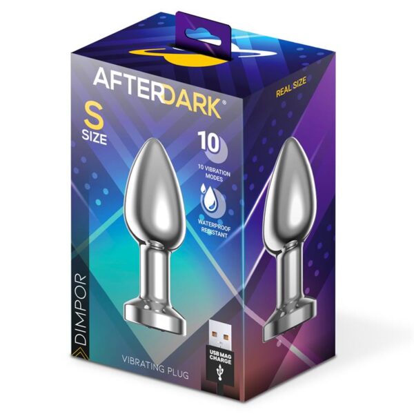 Dimpor Chrome Anal Plug with Vibration and Magnetic USB Size S - Image 12