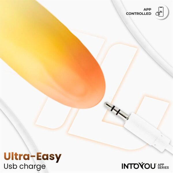 Vibrating Egg con APP Double Layer Silicone Yellow/Orange - Image 8