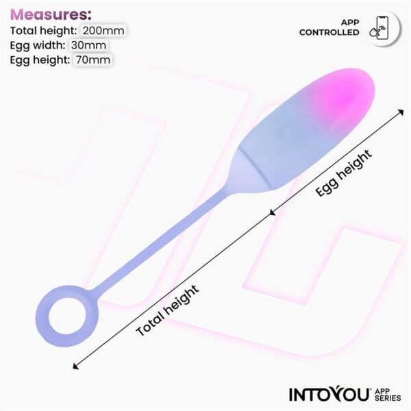 Vibrating Egg with APP Double Layer Silicone Pink/Blue - Image 9