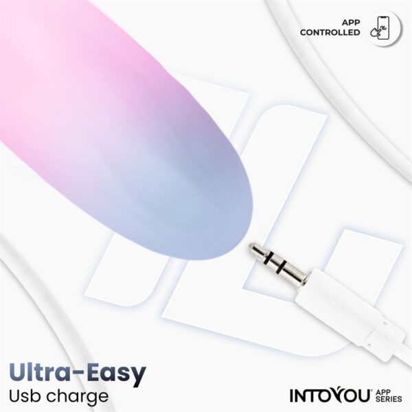 Vibrating Egg with APP Double Layer Silicone Blue/Pink - Image 7