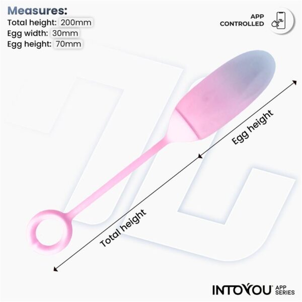 Vibrating Egg with APP Double Layer Silicone Blue/Pink - Image 9