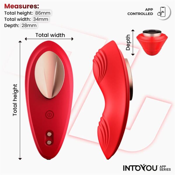 Silicone Panty Vibrator with App Layer Red - Image 9