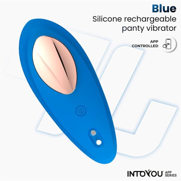 Silicone Panty Vibrator with App Blue - Image 3