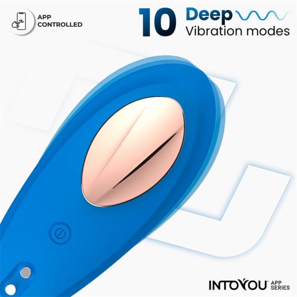 Silicone Panty Vibrator with App Blue - Image 4