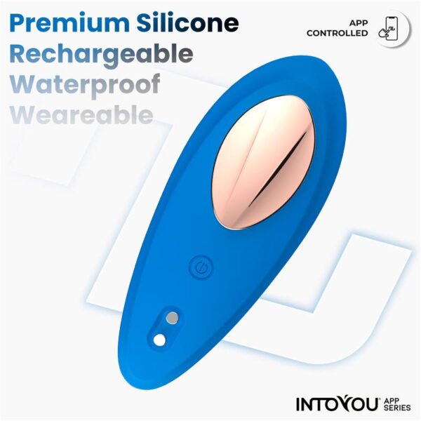 Silicone Panty Vibrator with App Blue - Image 5