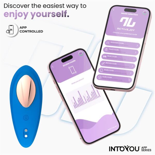Silicone Panty Vibrator with App Blue - Image 6