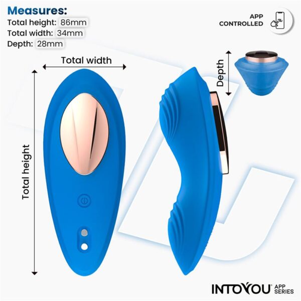 Silicone Panty Vibrator with App Blue - Image 9