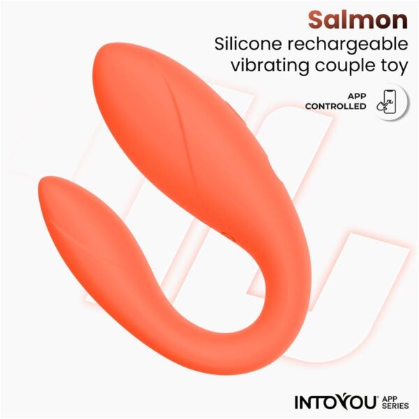 Couple Toy with App Flexible Silicone Salmon - Image 4