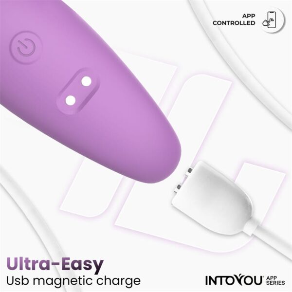 Couple Toy with App Flexible Silicone Lavender - Image 7
