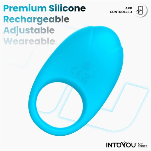 Ringo Vibrating Ring with App Unibody Blue - Image 4
