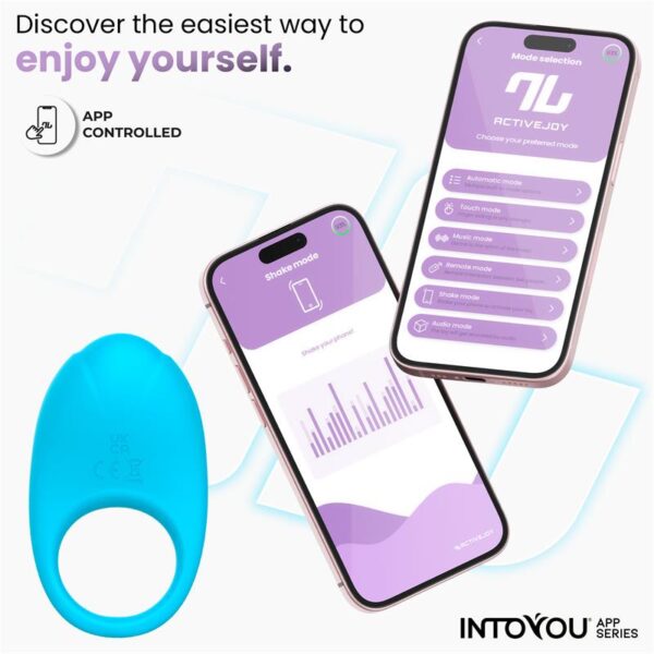 Ringo Vibrating Ring with App Unibody Blue - Image 6