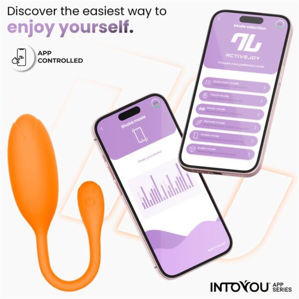 Logan Vibrating Egg with App Unibody Orange - Image 6