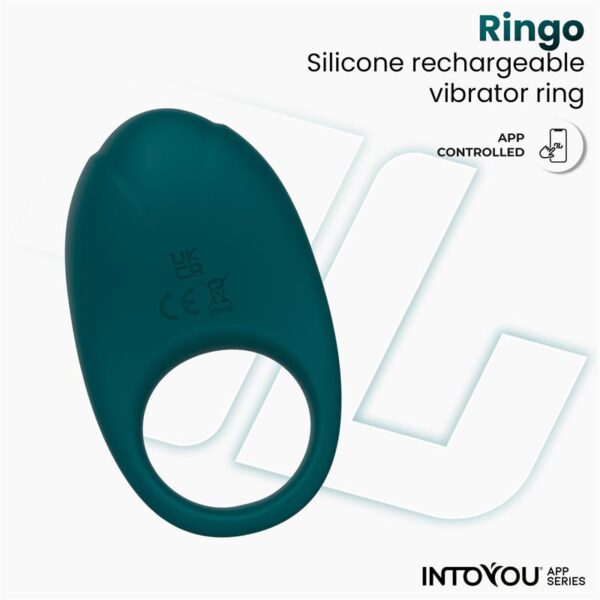 Ringo Vibrating Ring with App Unibody Green - Image 3