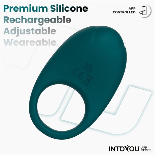 Ringo Vibrating Ring with App Unibody Green - Image 4