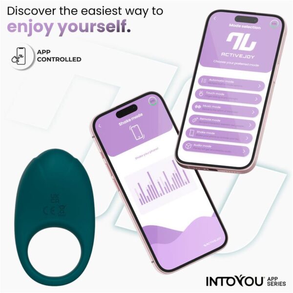 Ringo Vibrating Ring with App Unibody Green - Image 6
