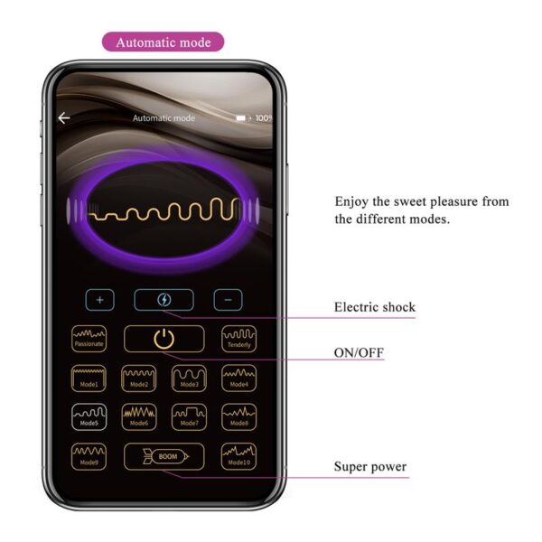 Jefferson Vibrating Anal Plug with Electroshock and APP - Image 10