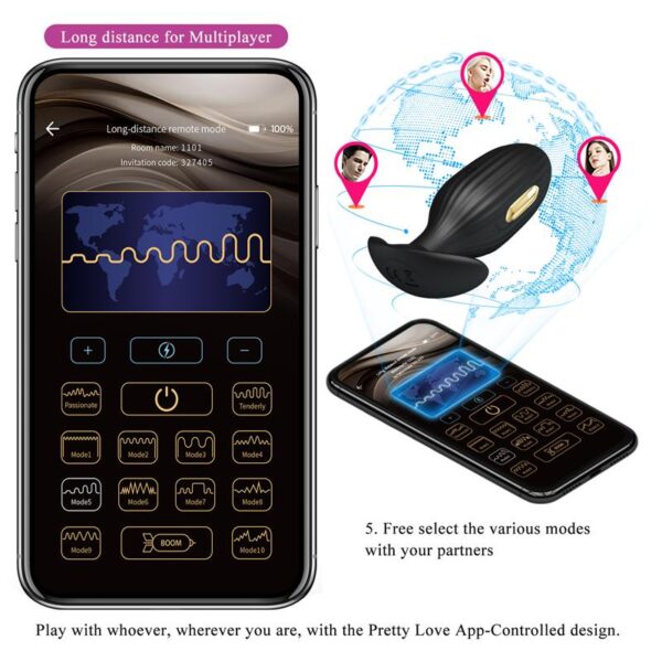 Jefferson Vibrating Anal Plug with Electroshock and APP - Image 15