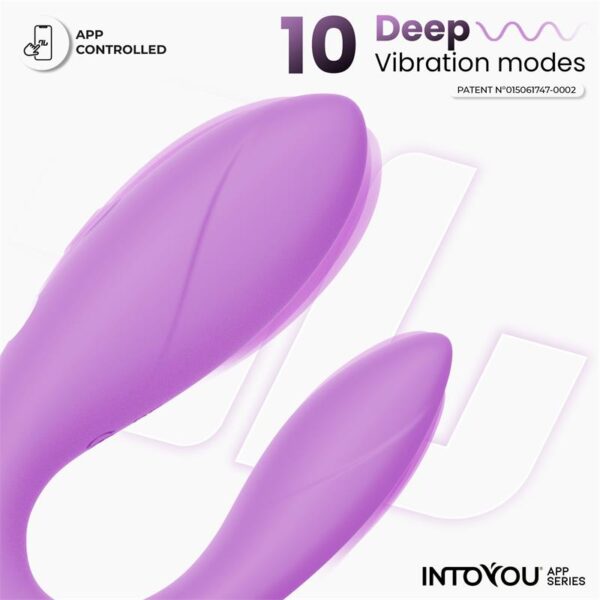 Couple Toy with App Flexible Silicone Lavender - Image 3