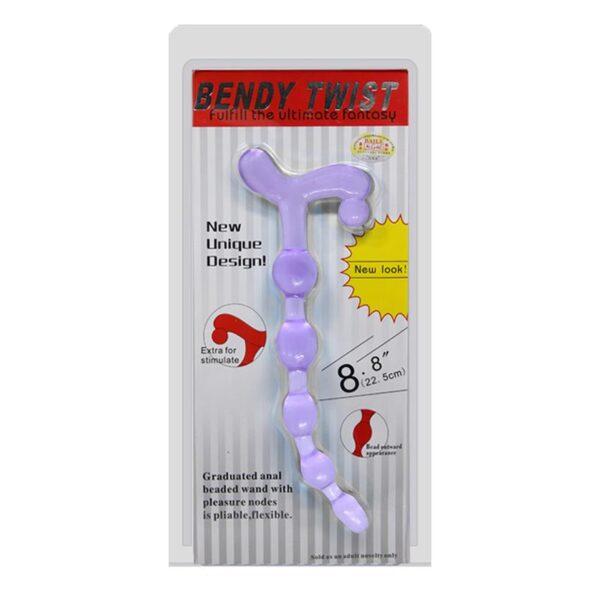 Bendy Twist Anal Beads Purple - Image 6
