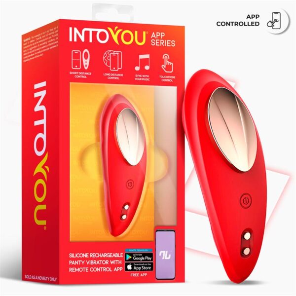 Silicone Panty Vibrator with App Layer Red - Image 2
