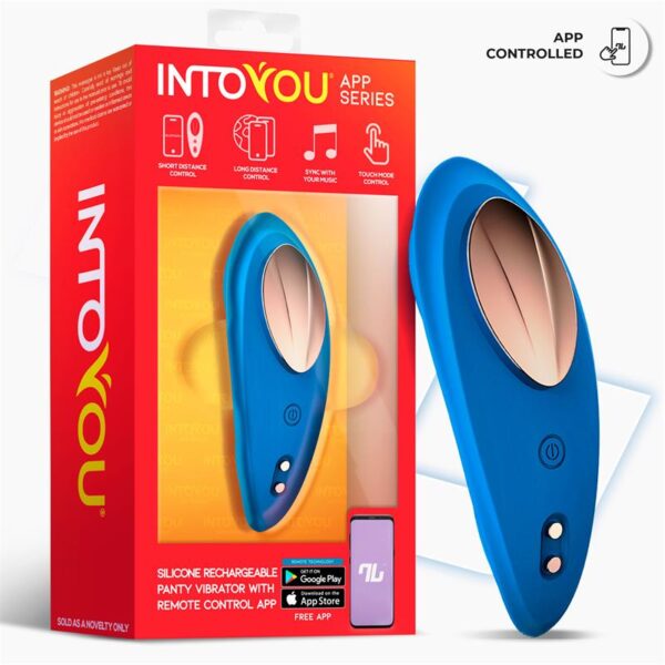 Silicone Panty Vibrator with App Blue - Image 2