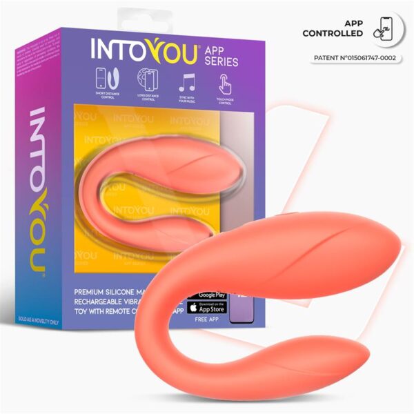 Couple Toy with App Flexible Silicone Salmon - Image 2