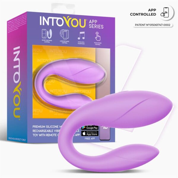 Couple Toy with App Flexible Silicone Lavender - Image 2