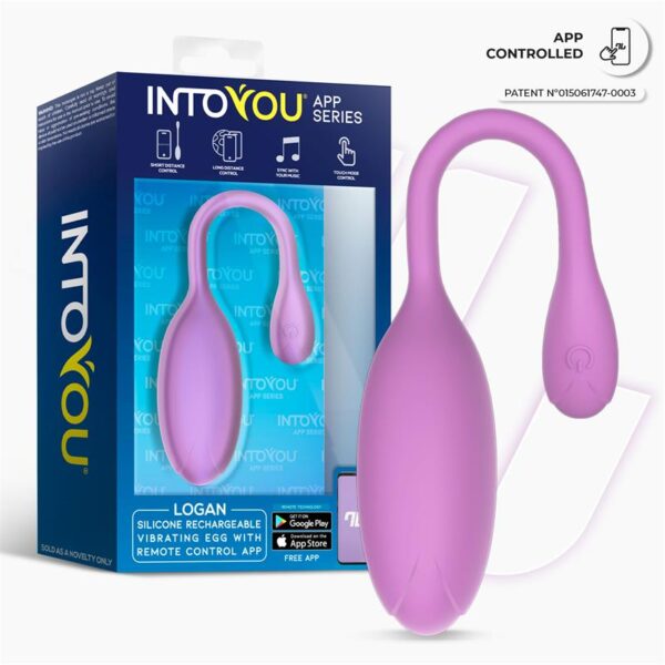 Logan Vibrating Egg with App Unibody Purple - Image 2
