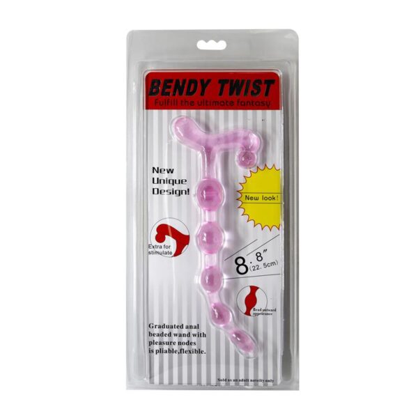Bendy Twist Anal Beads Pink - Image 6