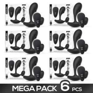 Pack of 6 Aquen Remote Prostate Massager