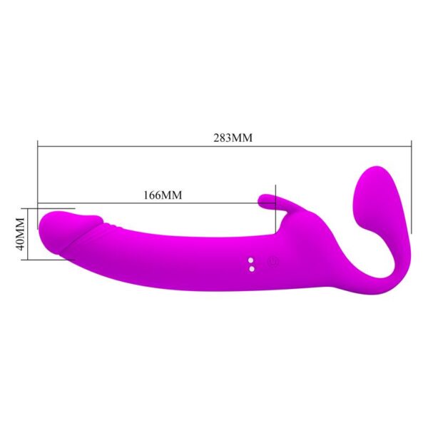 Zanini Vibrating Strapless StrapOn Silicone - Image 8