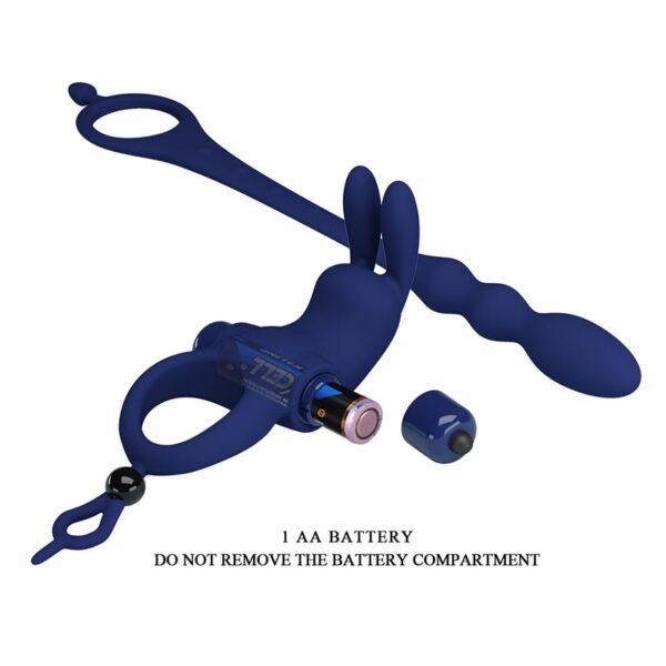 Vibrating Penis Ring with Anal Chain - Image 8