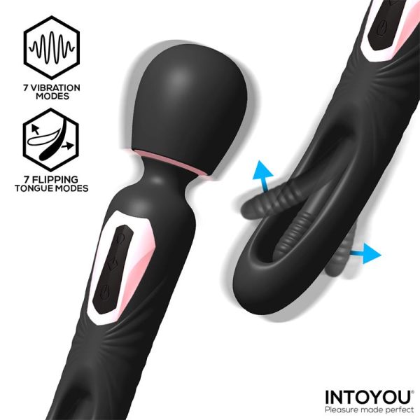 Lexy Vibrating Wand with Internal Flipping Tongue - Image 2