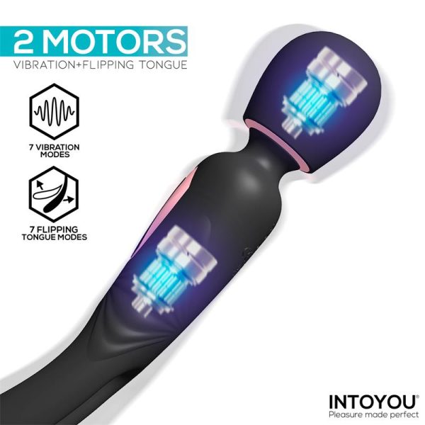 Lexy Vibrating Wand with Internal Flipping Tongue - Image 4