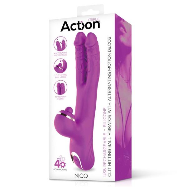 Nico Vibe with Clit Hitting Ball and Alternating Dildos - Image 9