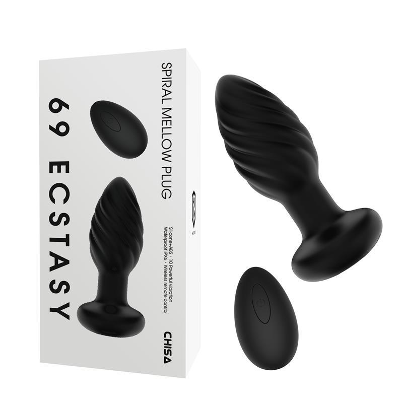 Spiral Mellow Butt Plug with Vibration and Remote - Image 6