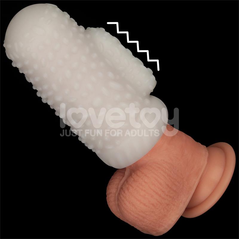 Knights Ring Vibrating Dual Purpose Sleeve Drip - Image 3
