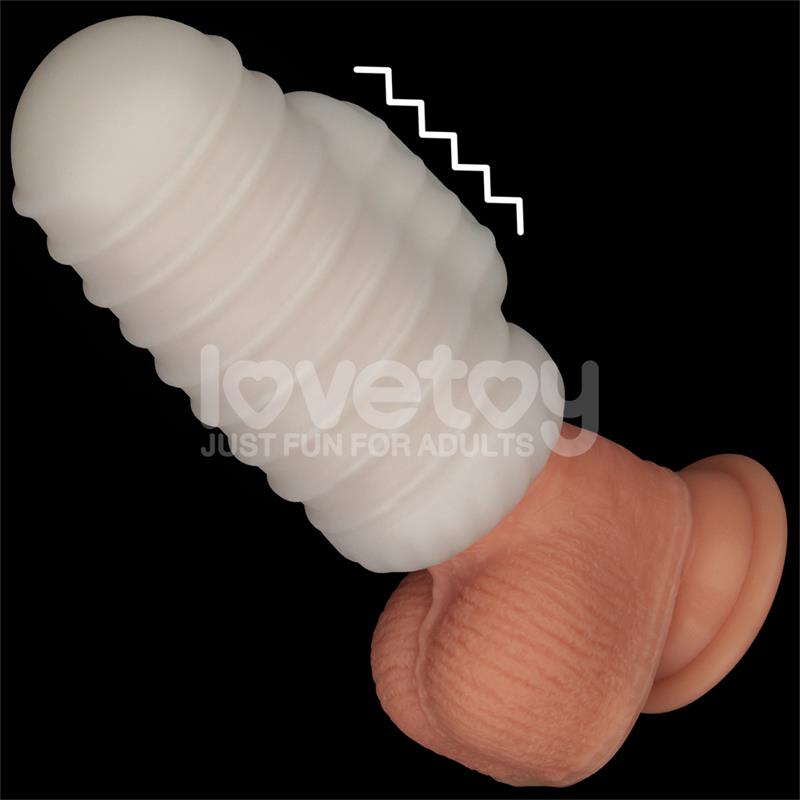 Knights Ring Vibrating Dual Purpose Sleeve Wavy - Image 3
