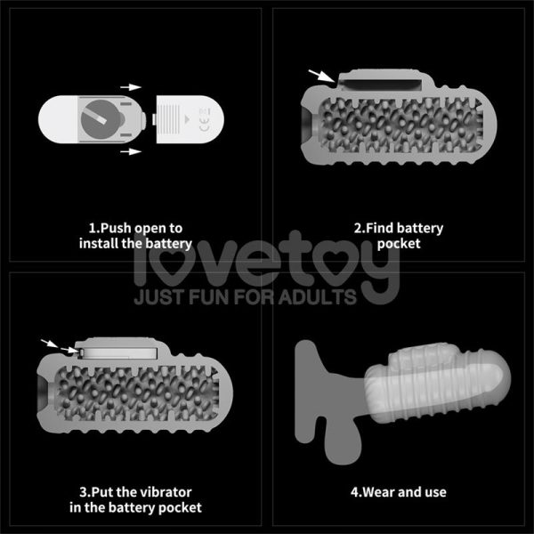 Knights Ring Vibrating Dual Purpose Sleeve Wavy - Image 20