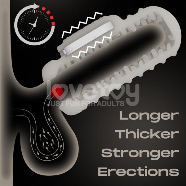 Knights Ring Vibrating Dual Purpose Sleeve Wavy - Image 22