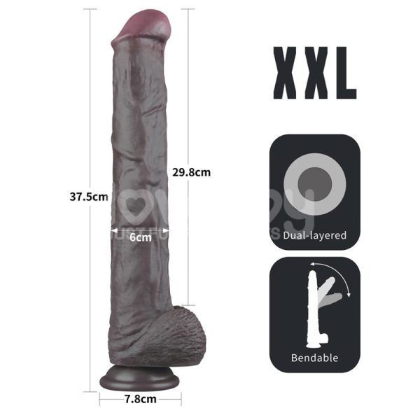 Dual Layered Bendable Dildo XXL 14,5 - Image 13