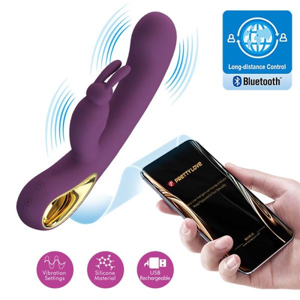 Liam G-Spot Vibrator Silicone with App Purple - Image 3